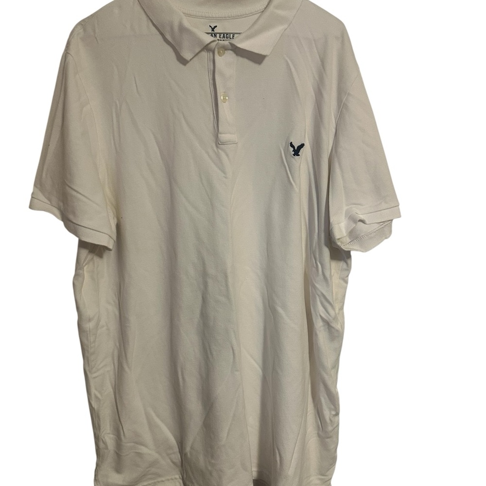 American Eagle Outfitters Cream Polo Shirt